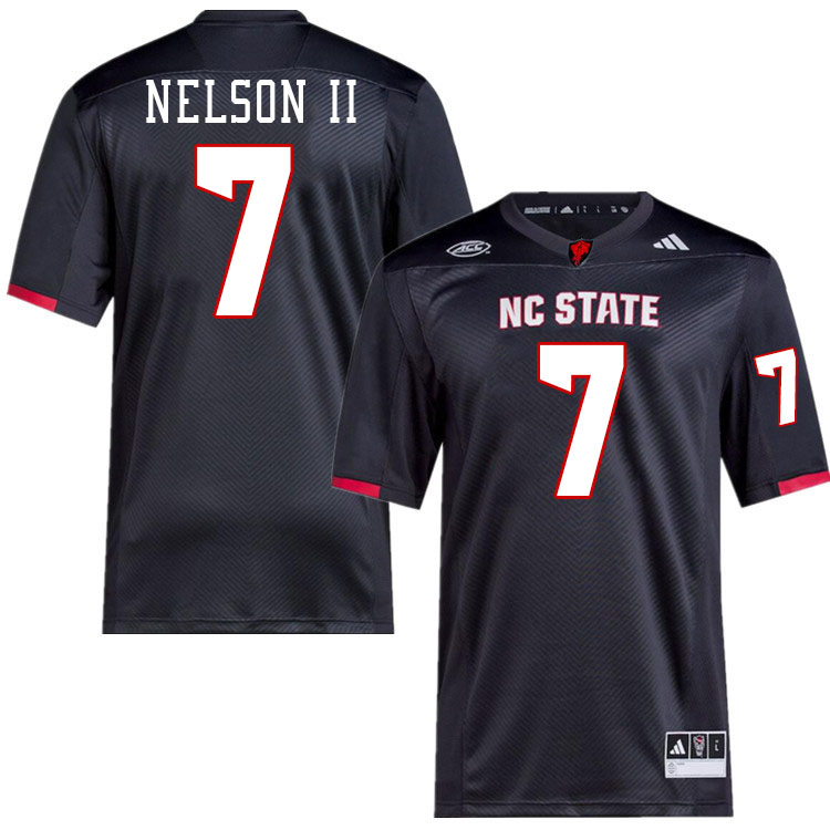 NC State Wolfpack #7 Brian Nelson II College Football Jerseys Stitched-Black